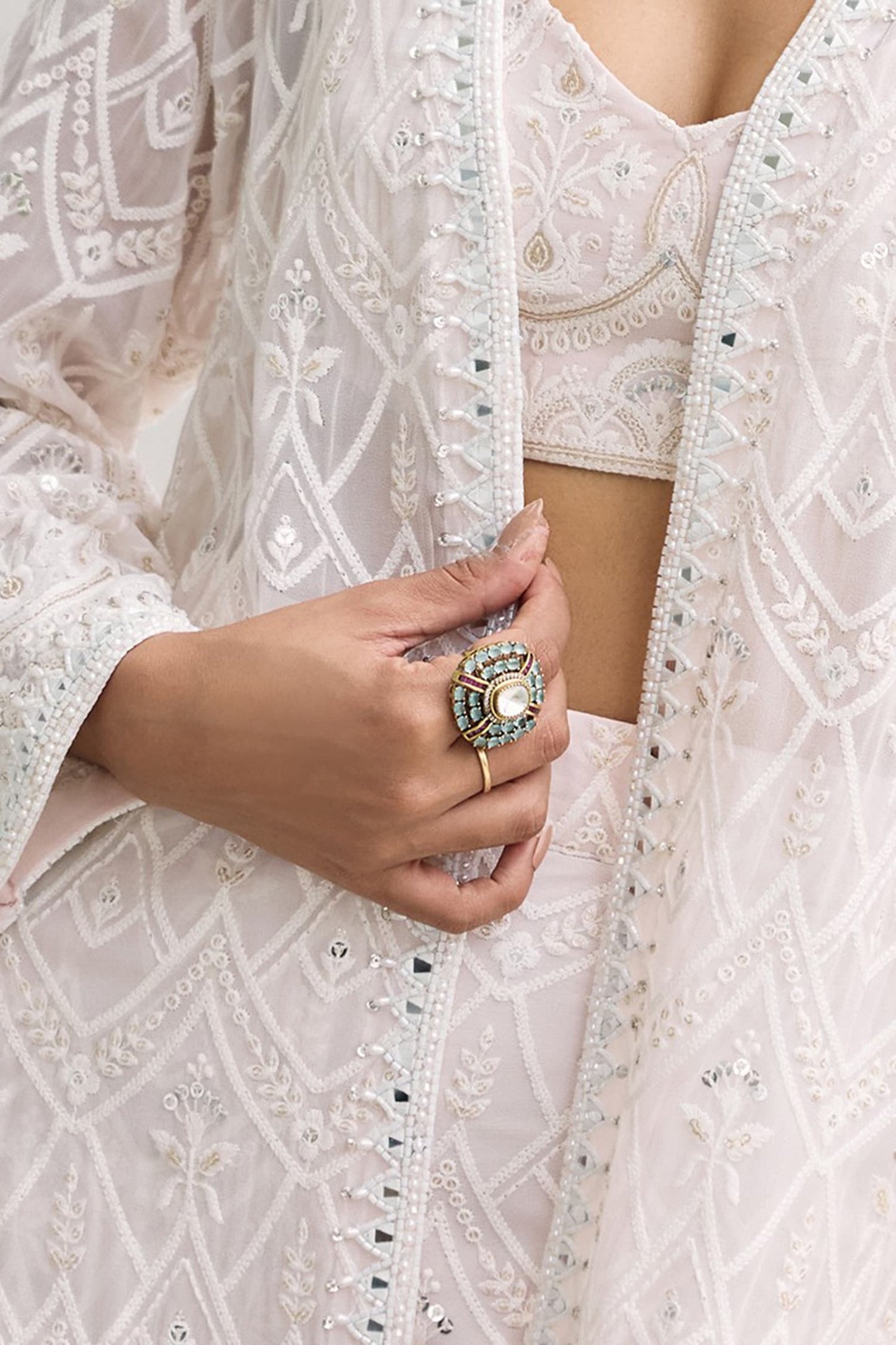 Amara Jade & Wine Stone Ring 