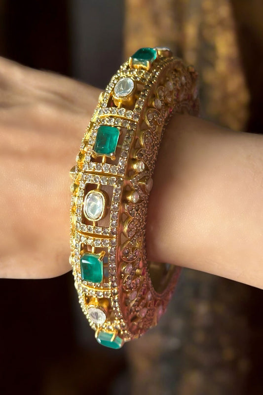 Emerald Raj Embellished Bangle 