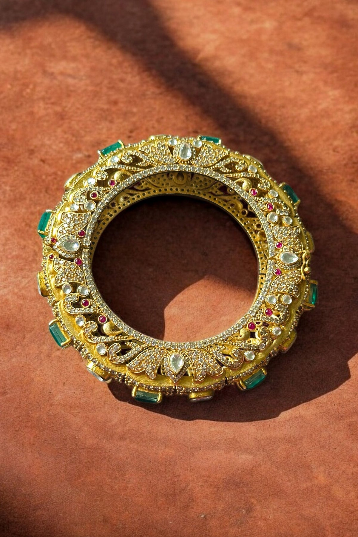 Emerald Raj Embellished Bangle 