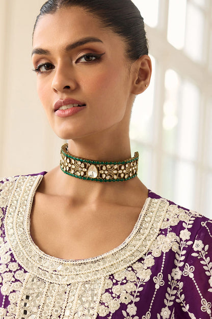 Naqsh Emerald Embellished Choker Set 