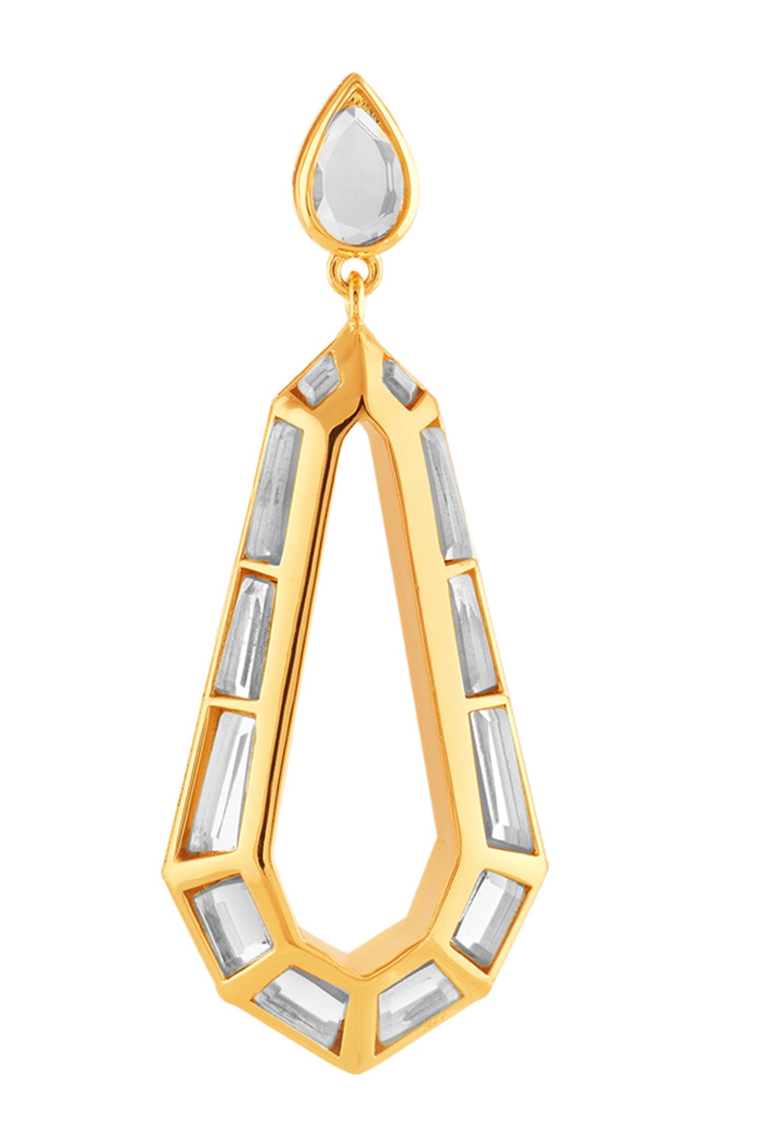 18Kt Gold Plated Arco Statement Drop Earrings 