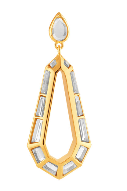 18Kt Gold Plated Arco Statement Drop Earrings 