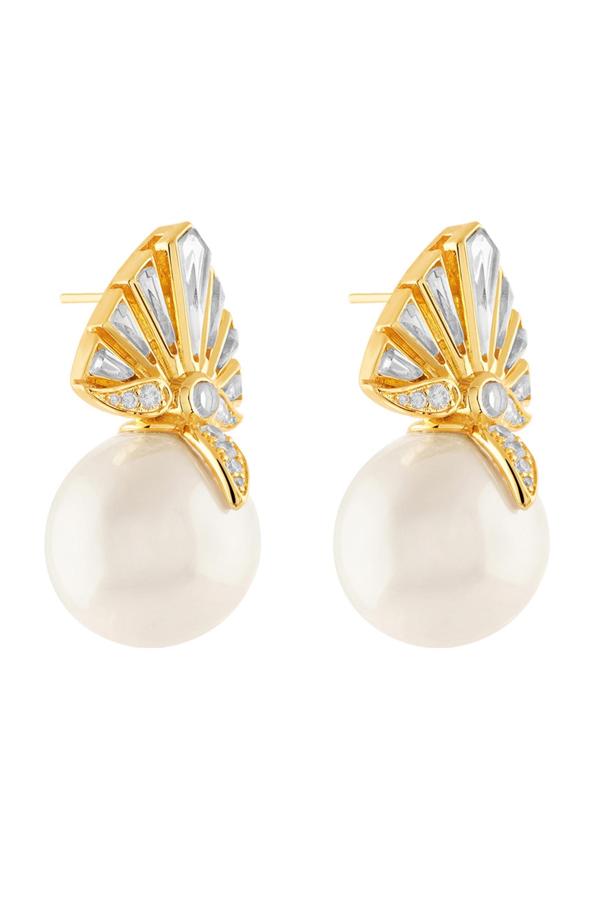 18Kt Gold Plated Filgrana Statement Stud Earrings 
