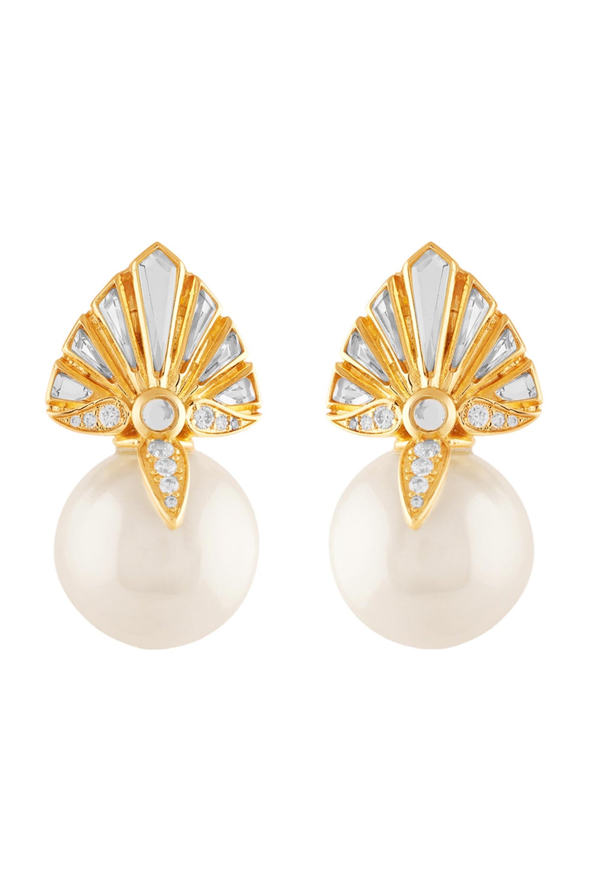 18Kt Gold Plated Filgrana Statement Stud Earrings 