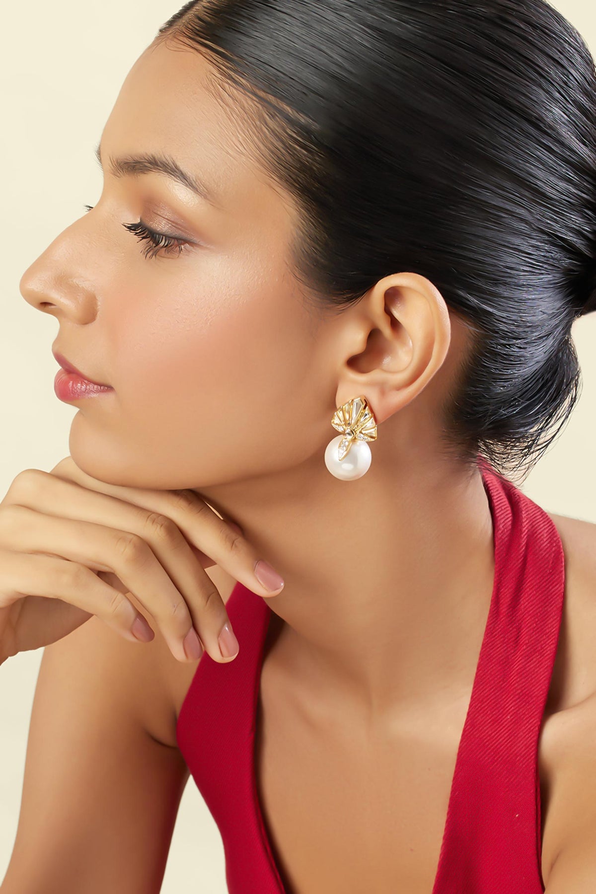 18Kt Gold Plated Filgrana Statement Stud Earrings 