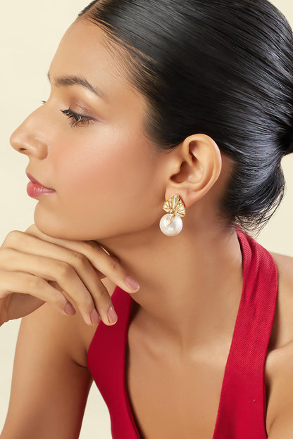 18Kt Gold Plated Filgrana Statement Stud Earrings 