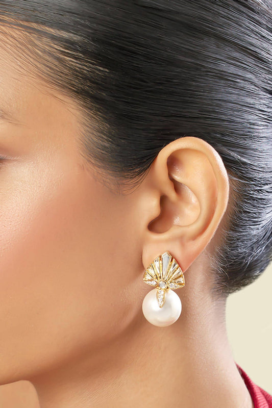 18Kt Gold Plated Filgrana Statement Stud Earrings 