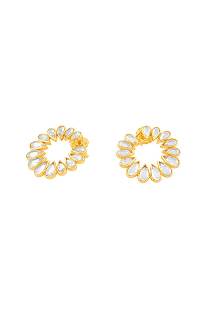 18Kt Gold Plated Aurora Stud Earrings 