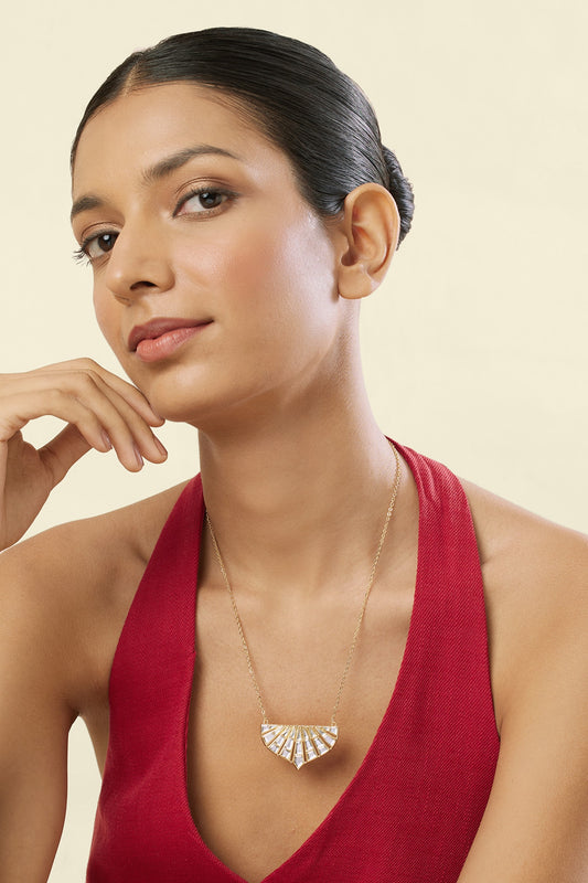 18Kt Gold Plated Porta Pendant Necklace 