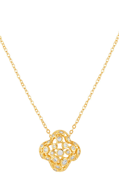18Kt Gold Plated Coroa Pendant Necklace 