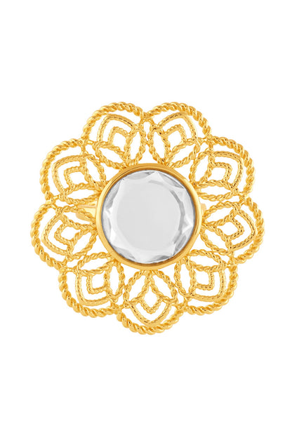 18Kt Gold Plated Mosteiro Statement Ring 