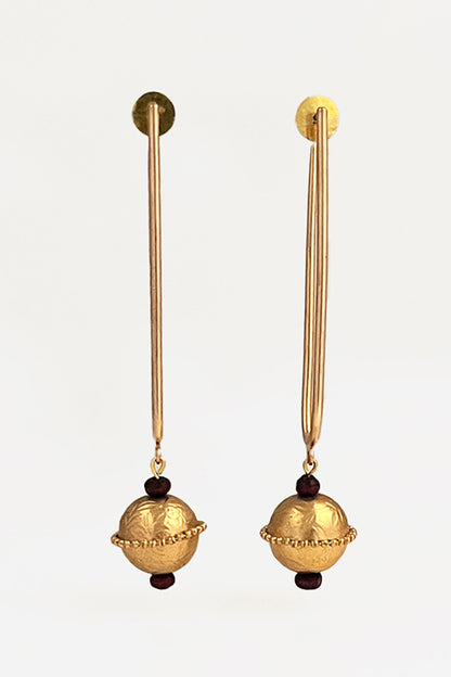 Aaliya Engraved Ball Earrings 