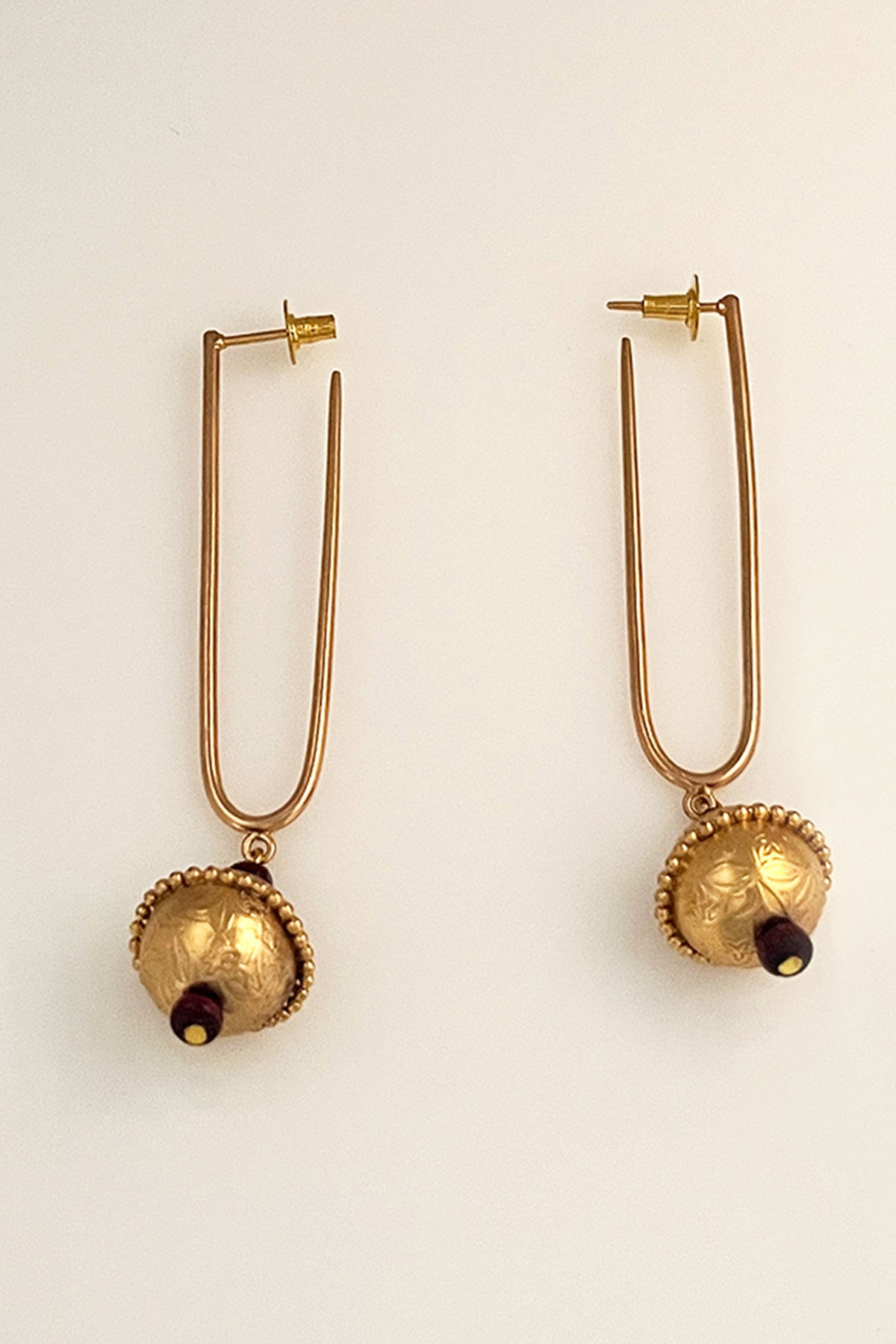 Aaliya Engraved Ball Earrings 