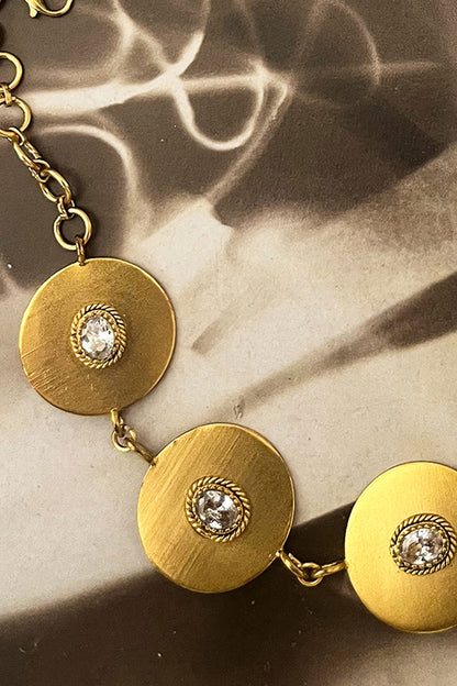 Disc Crystal Necklace 