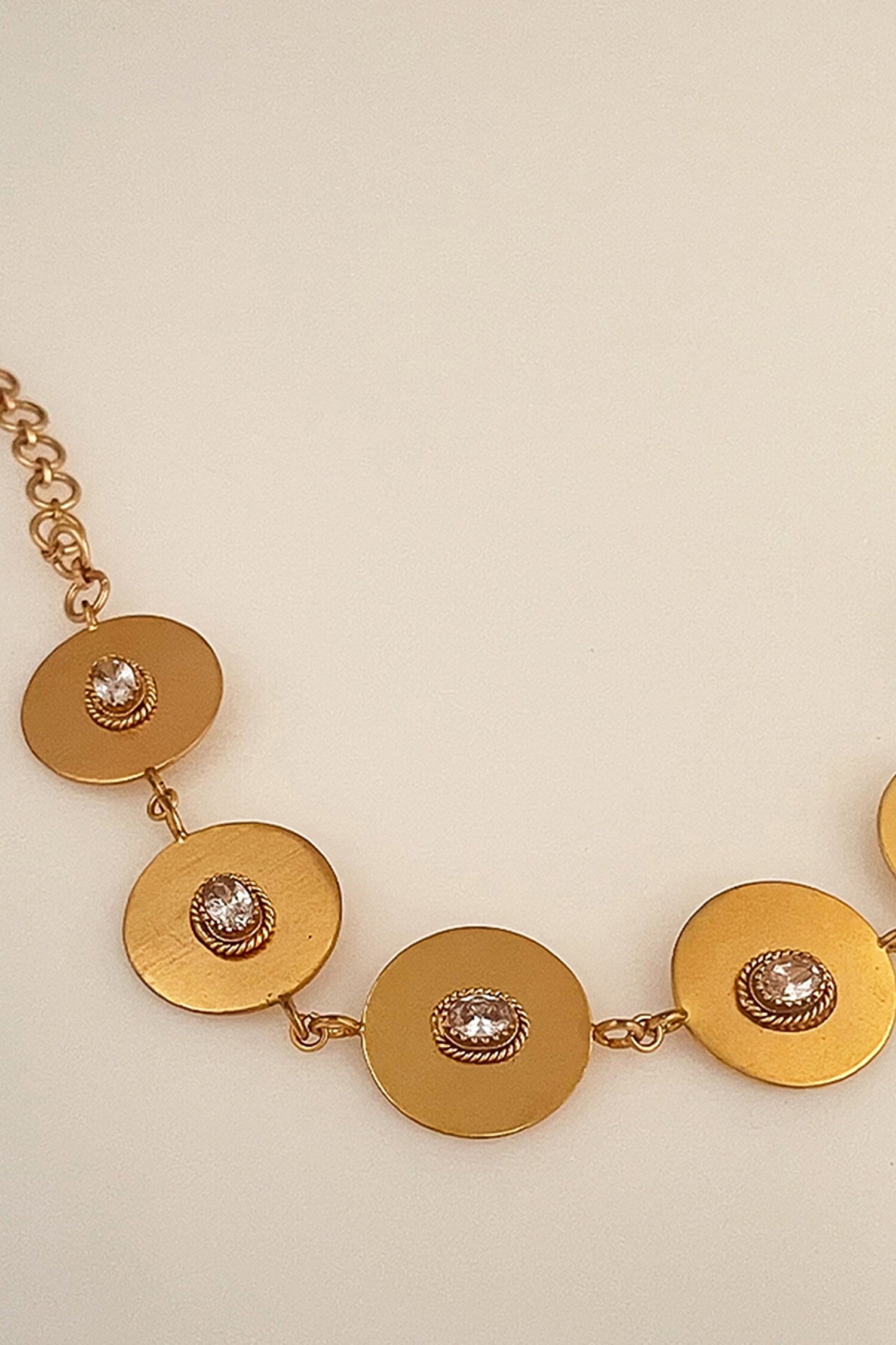 Disc Crystal Necklace 