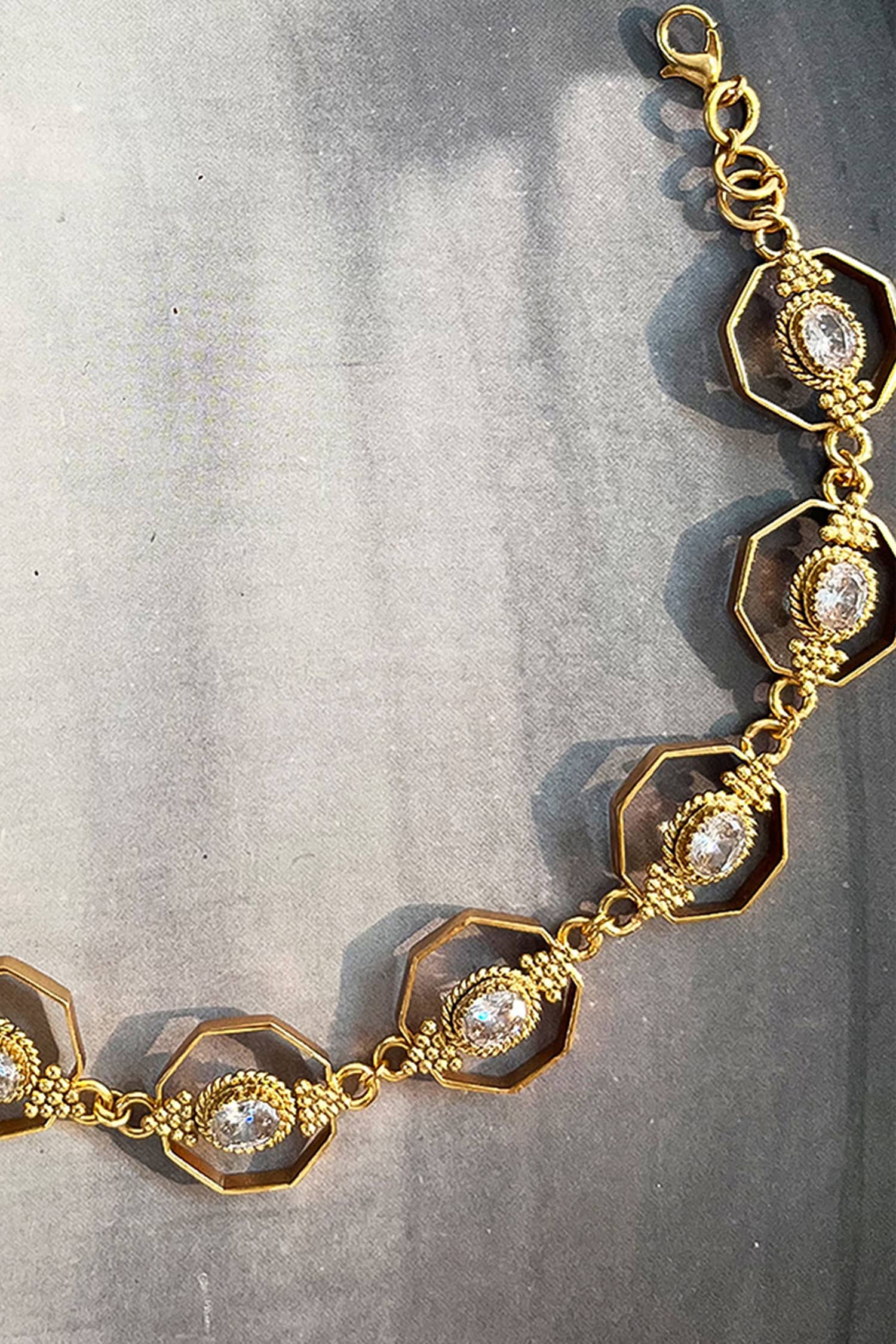 Octagon Crystal Necklace 