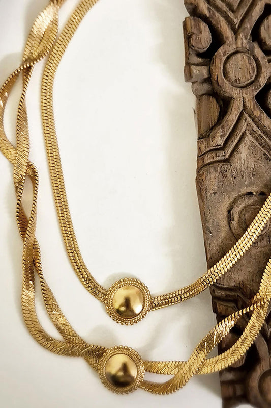 Gold Surya Twist Necklace 