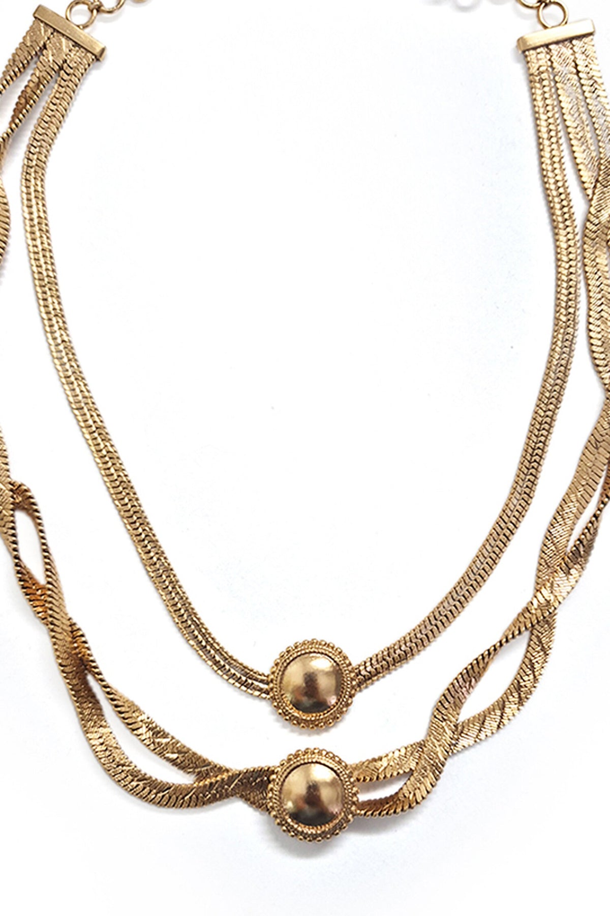 Gold Surya Twist Necklace 