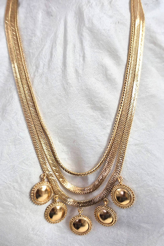 Gold Surya Charms Necklace 