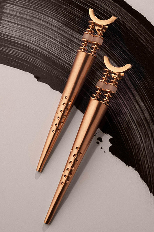 Piercing Night Gold Plated Spike Earrings 