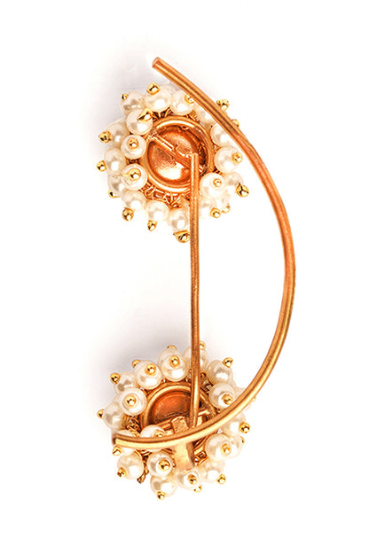 Pearl Bunch Ear Clips 