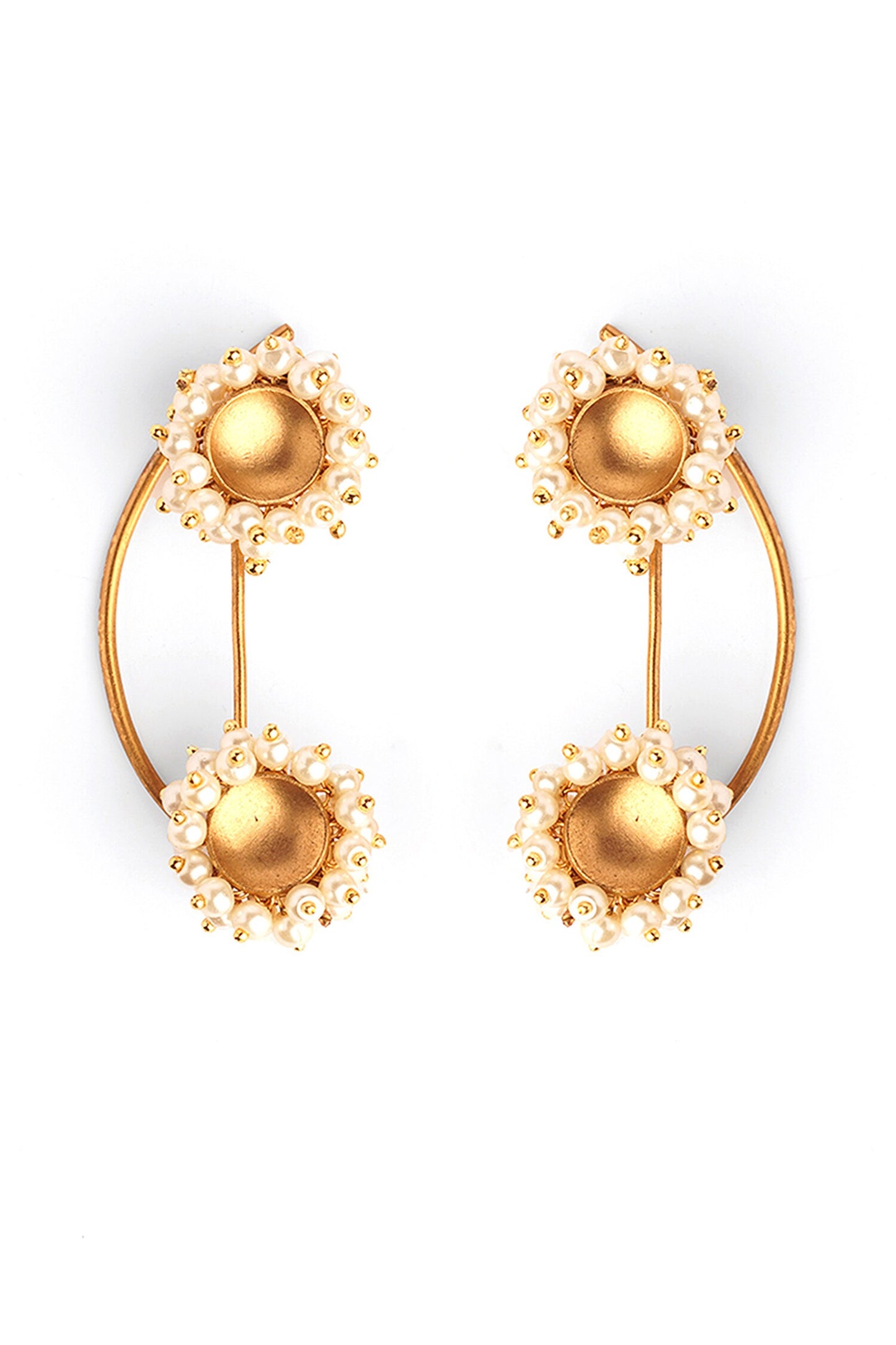 Pearl Bunch Ear Clips 
