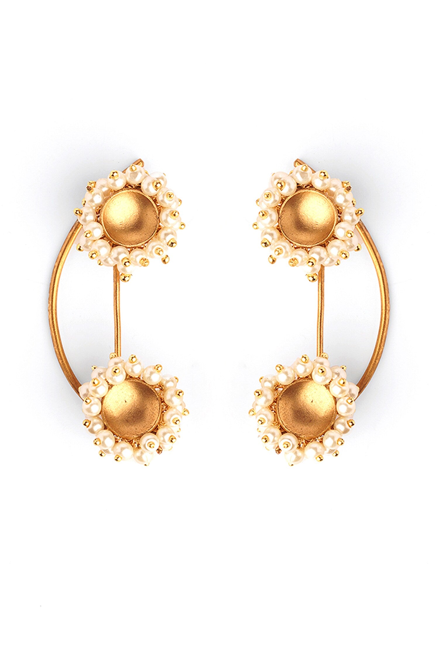 Pearl Bunch Ear Clips 