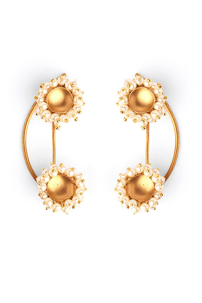 Pearl Bunch Ear Clips 