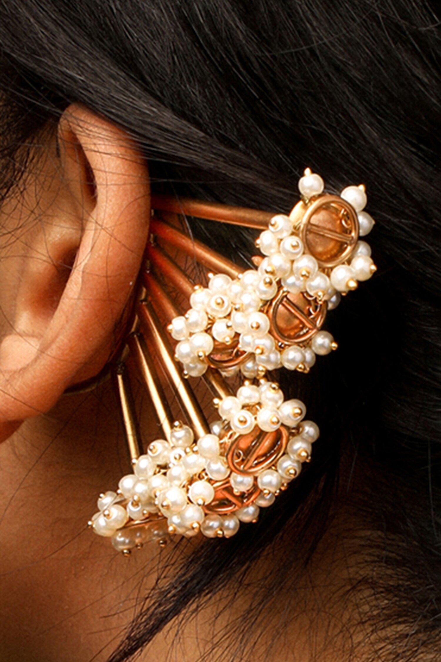 Pearl Bunch Ear Cuffs 