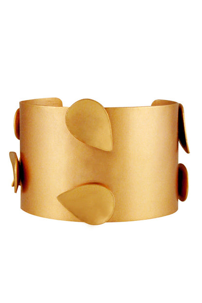 7 Drops Gold Plated Plain Hand Cuff 