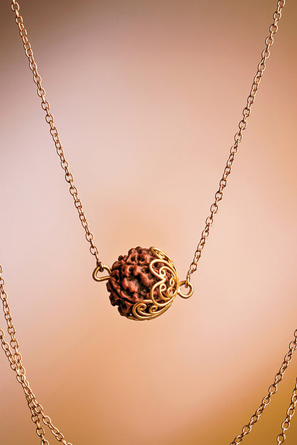 Rudraksha Layered Chain Necklace 
