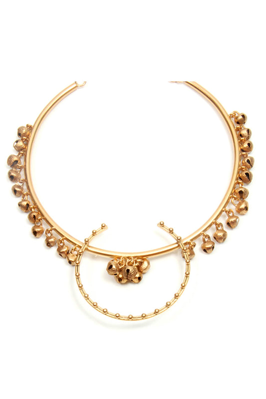 Wire Hassle Dots & Ghungroo Hanging Necklace 