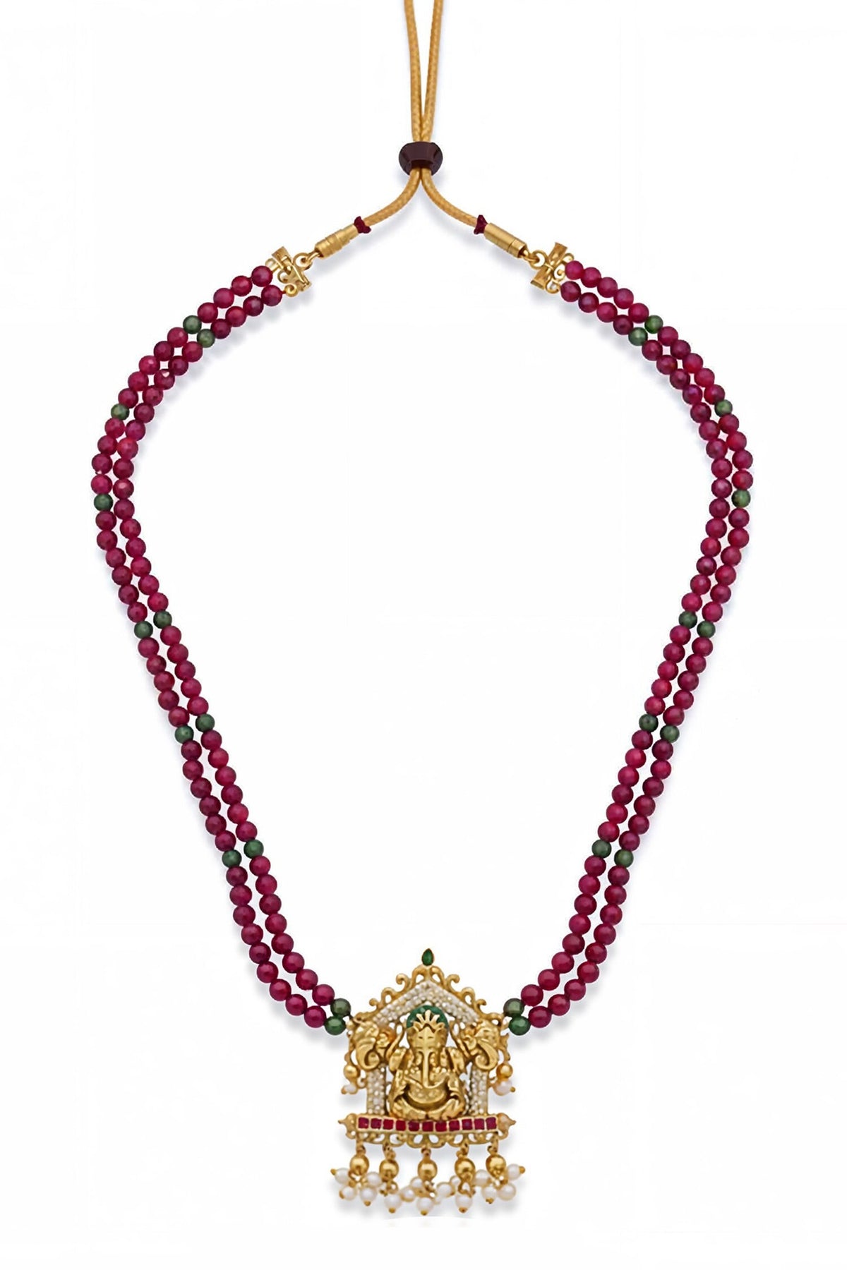 Ganesha Layered Necklace & Matching Earrings 