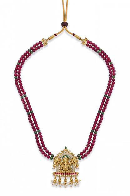 Ganesha Layered Necklace & Matching Earrings 