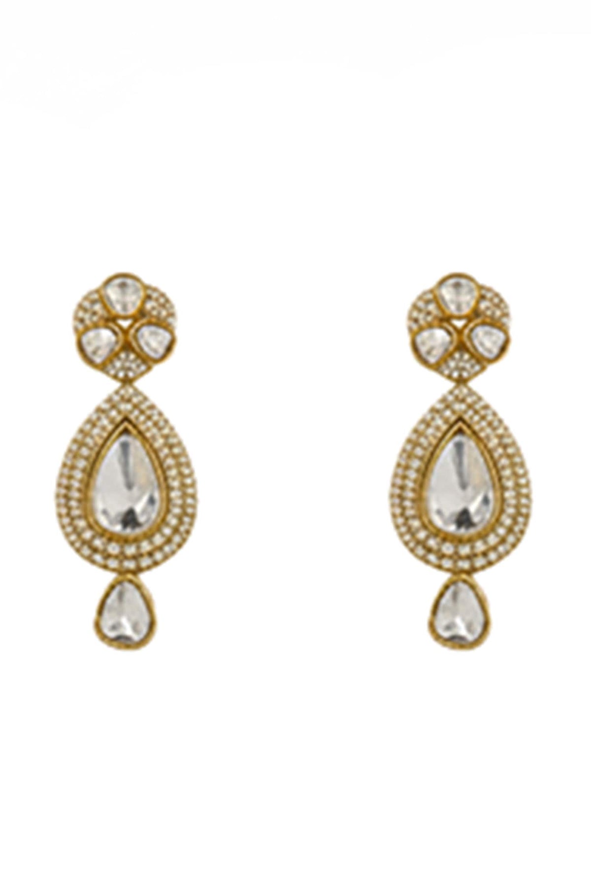 Kundan Polki Hasli Necklace & Earring Set 