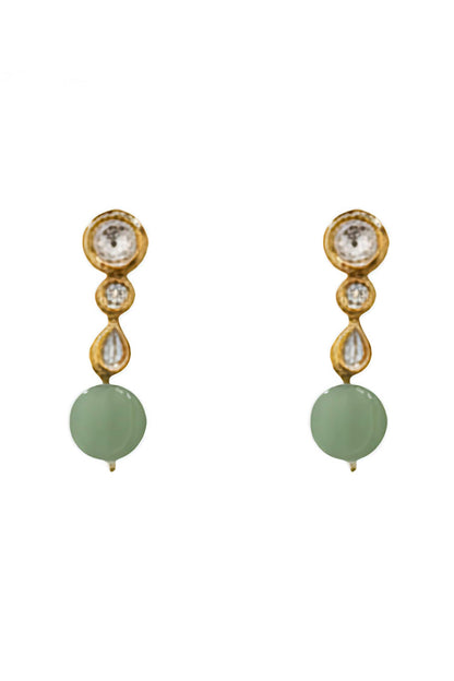 Kundan & Green Beaded Necklace Set 