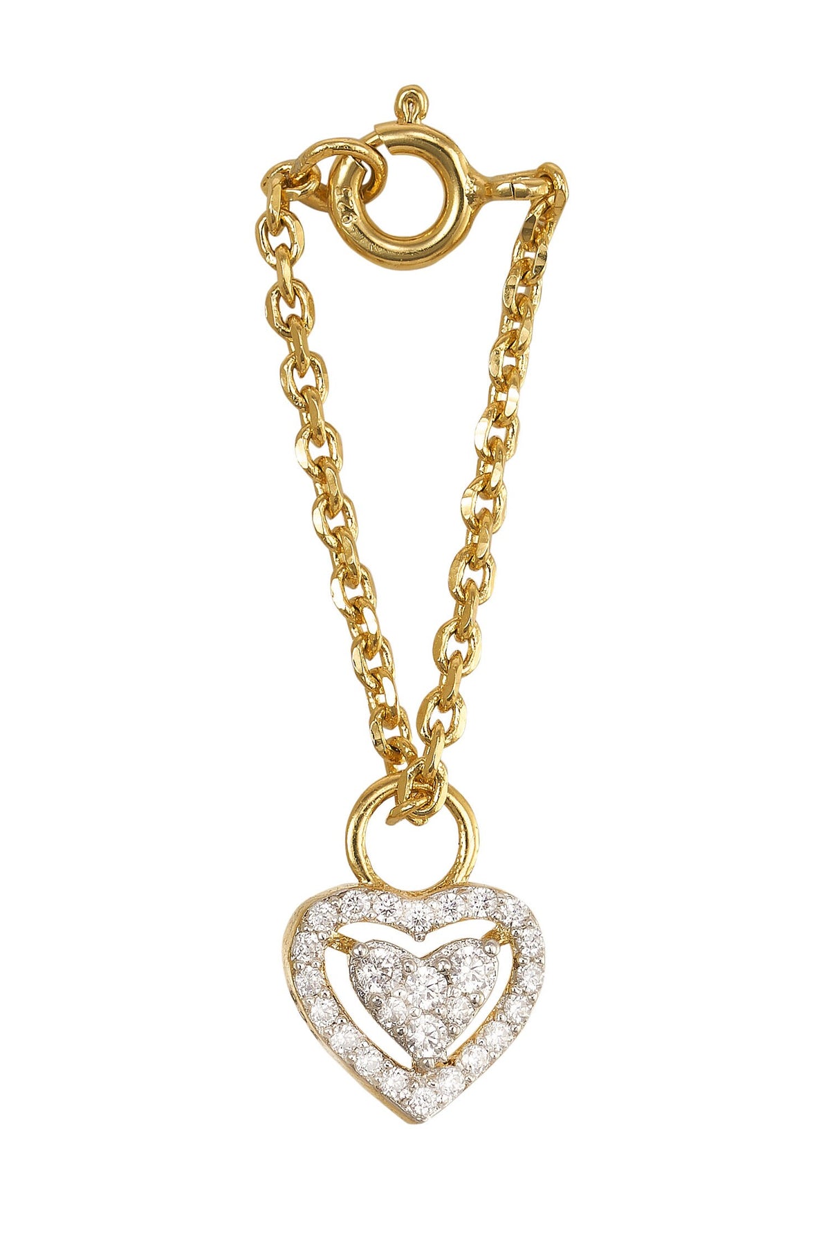 Radiant Heart Shaped Watch Charm 