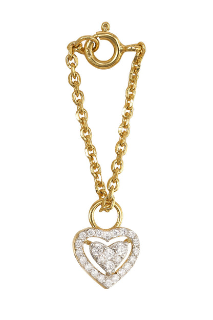 Radiant Heart Shaped Watch Charm 