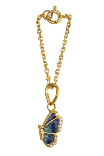 Enamelled Butterfly Watch Charm 