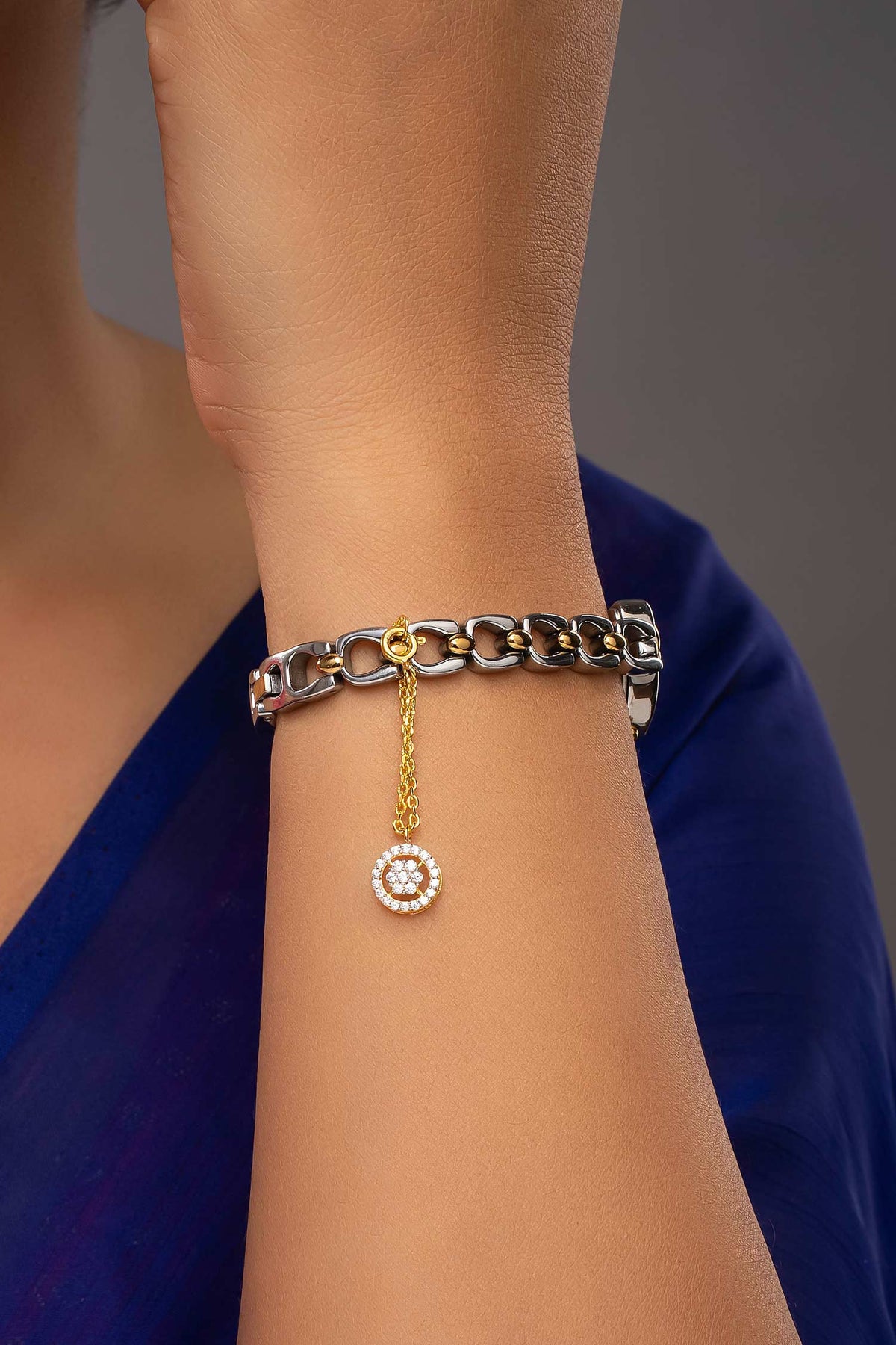 Cluster Stone Embellished Watch Charm 