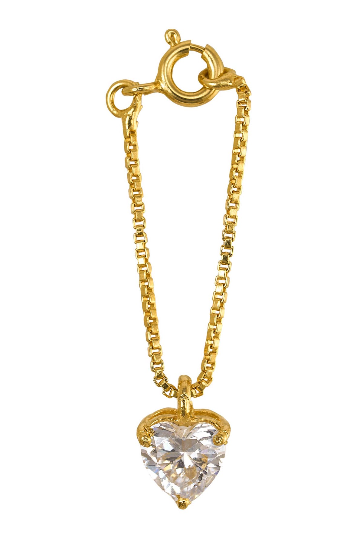 Heart Solitaire Watch Charm 