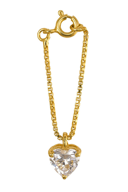 Heart Solitaire Watch Charm 