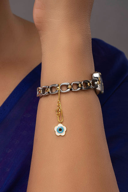 Clover Evil Eye Flower Watch Charm 