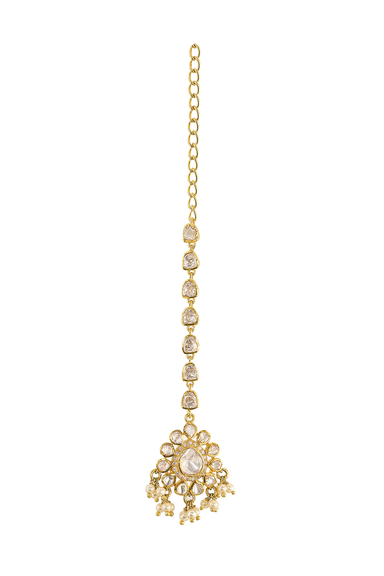 Lehar Kundan & Pearl Embellished Maangtikka 