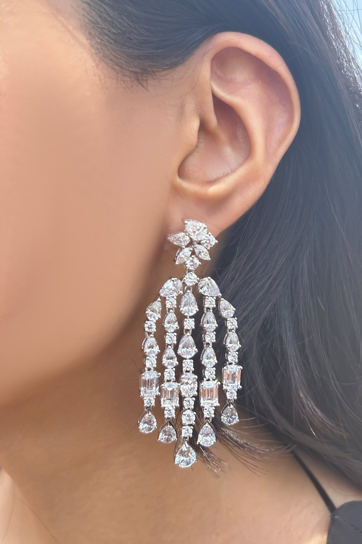 Glitterati Regalia Stone Embellished Earrings 