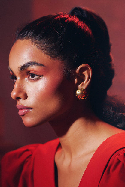 Pallas Gold Stud Earrings 