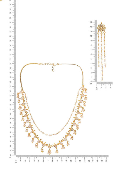 Kundan Embellished Necklace Set 