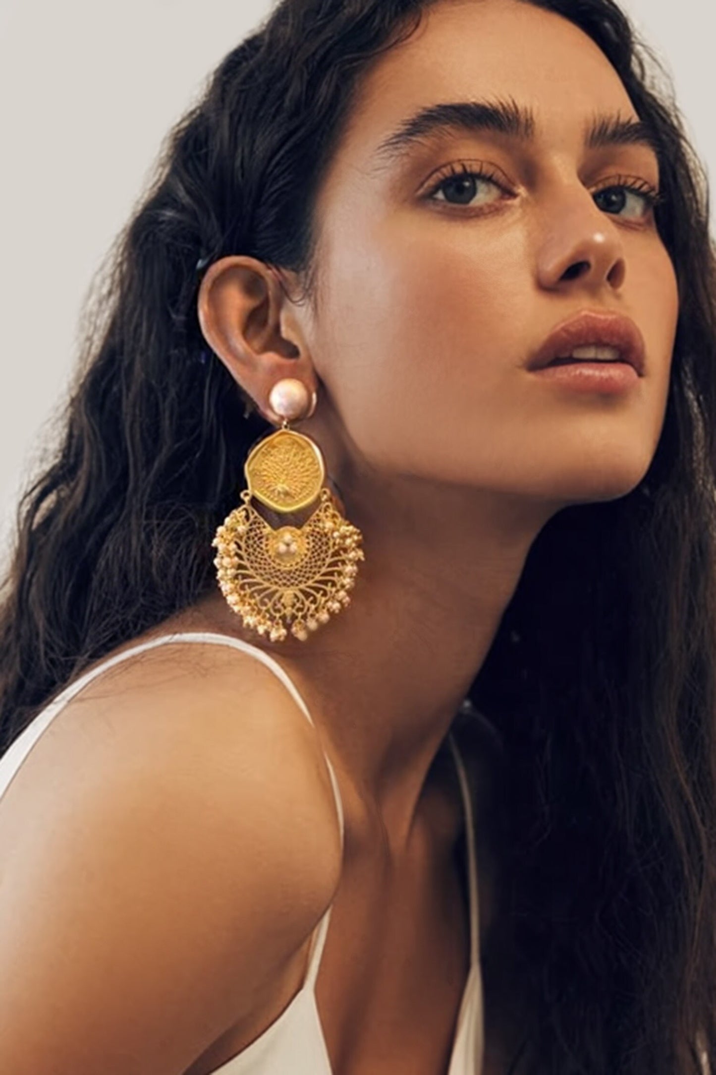 Mor Coin Pearl Earrings 