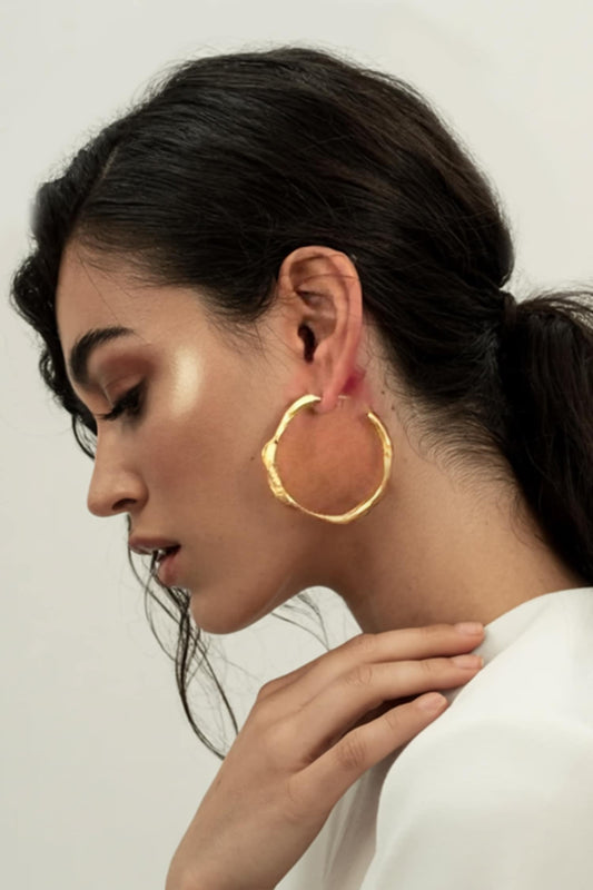 Shakti Textured Hoop Earrings 