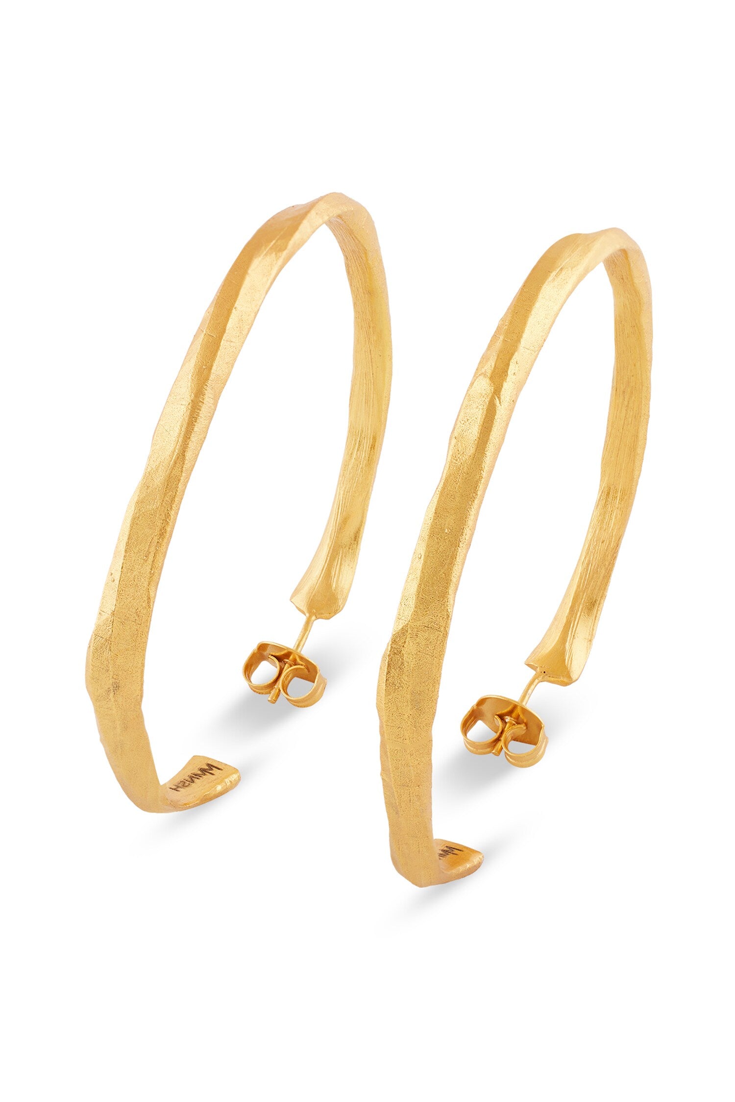 Shakti Textured Large  Hoop Earrings 